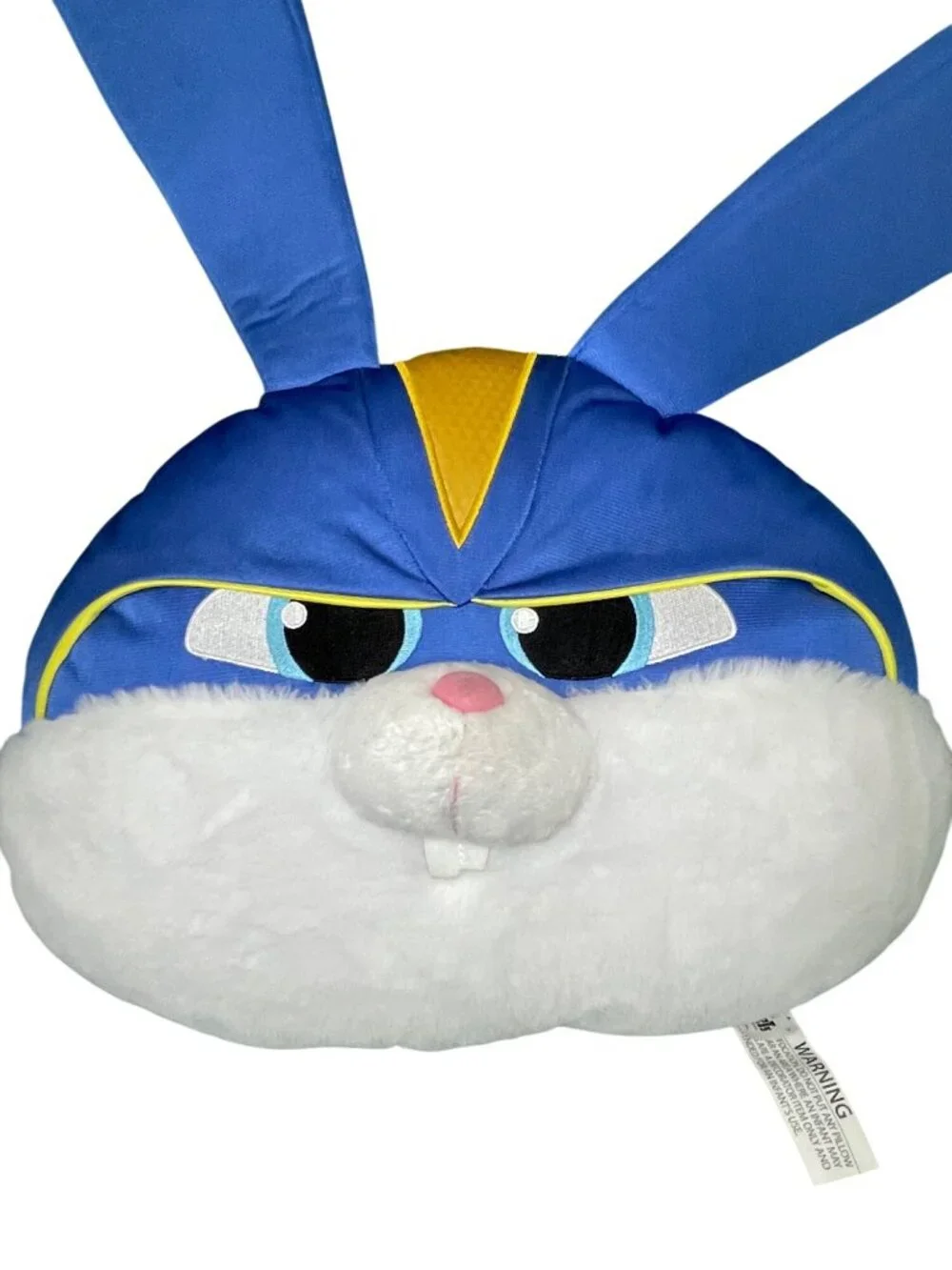 Secret Life of Pets 2 Bunny Plush Pillow With Blue Costume & Fluffy White Face -